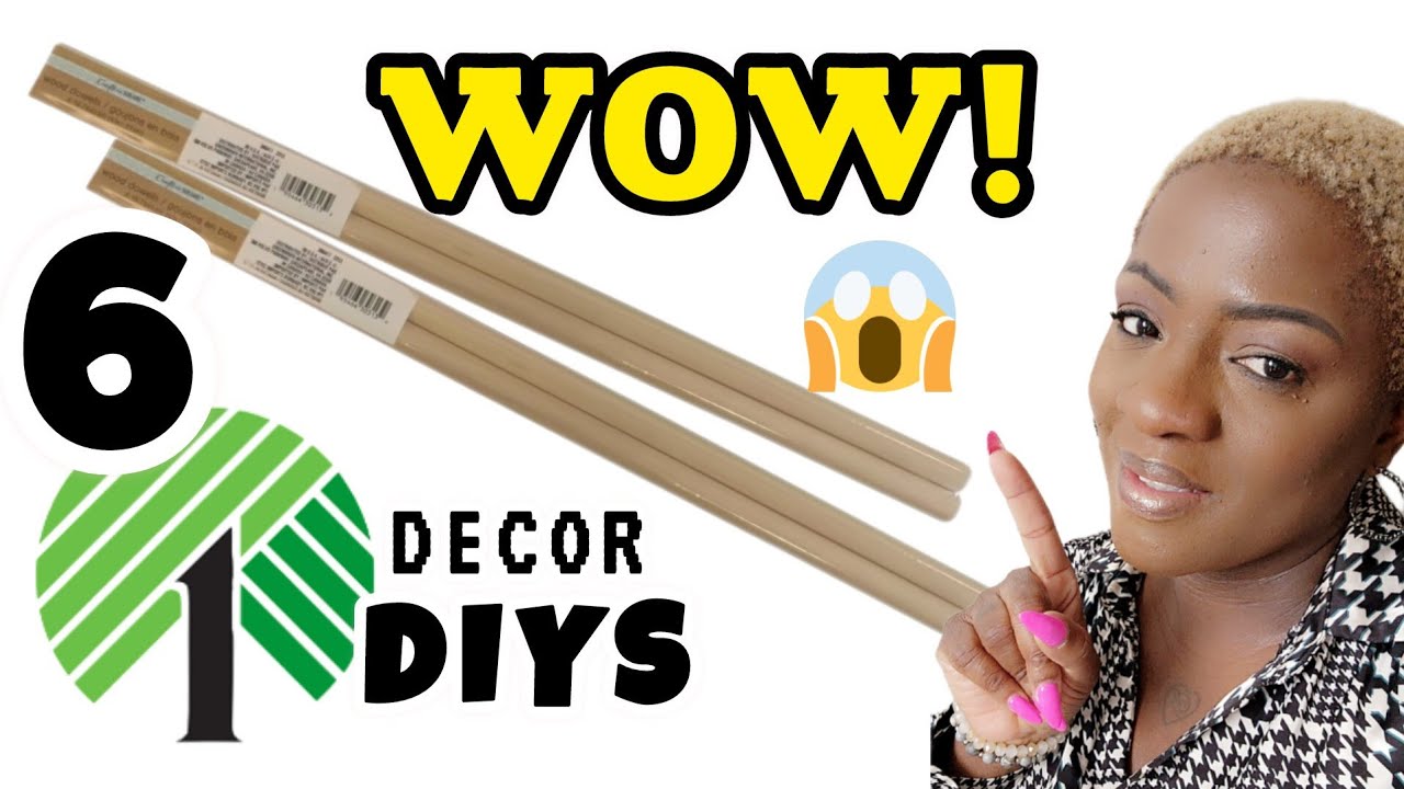 grab these Dollar Tree wooden dowels to make some high-end decor