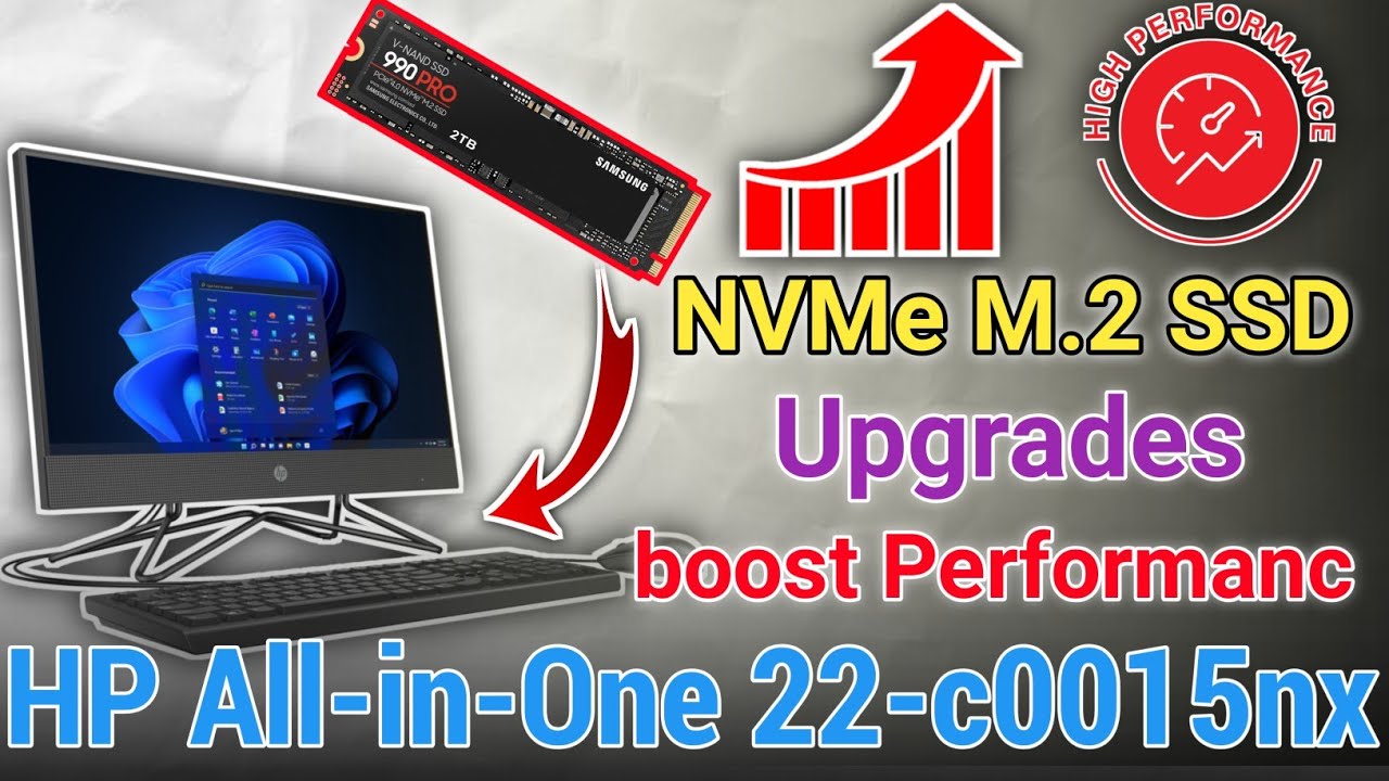 How Upgrading the PCIe NVMe M.2 SSD on HP All-in-One 22-c0015nx improve system speed and capacity.
