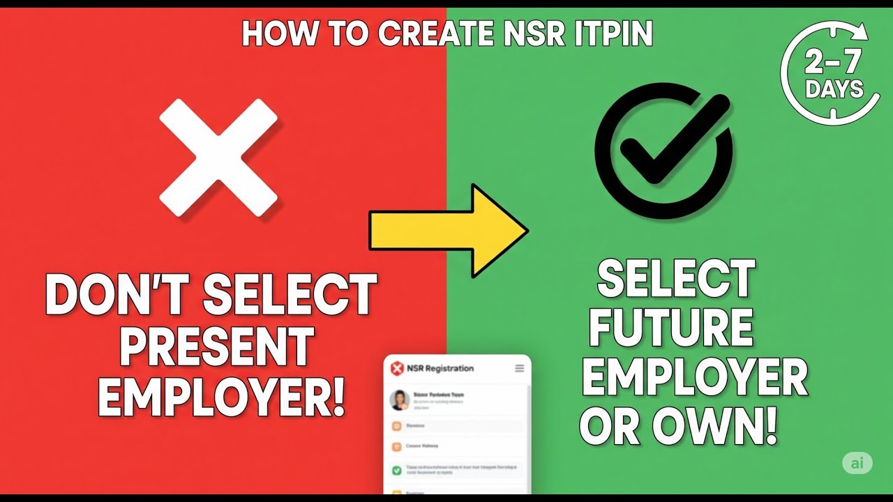 NSR ITPIN Registration | Avoid These Mistakes! (Future Employer vs Current Employer) #NerdNeha