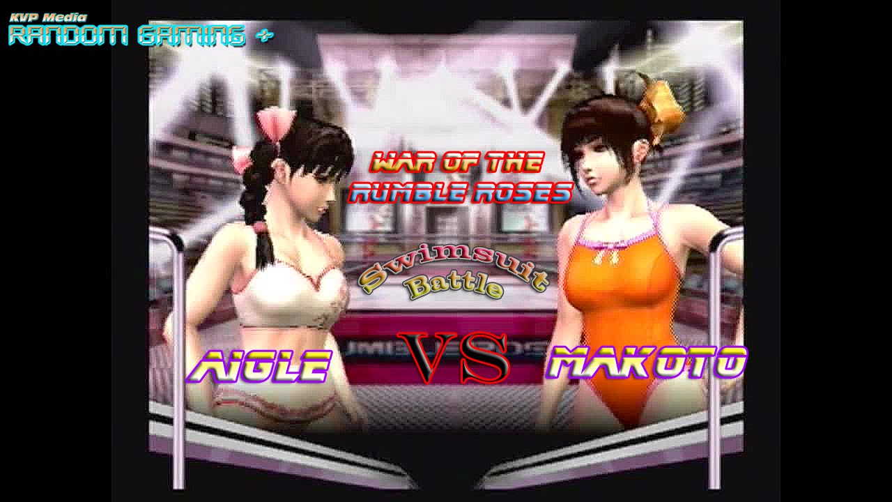 War of the Rumble Roses - Swimsuit Battle - Aigle vs Makoto (RR)