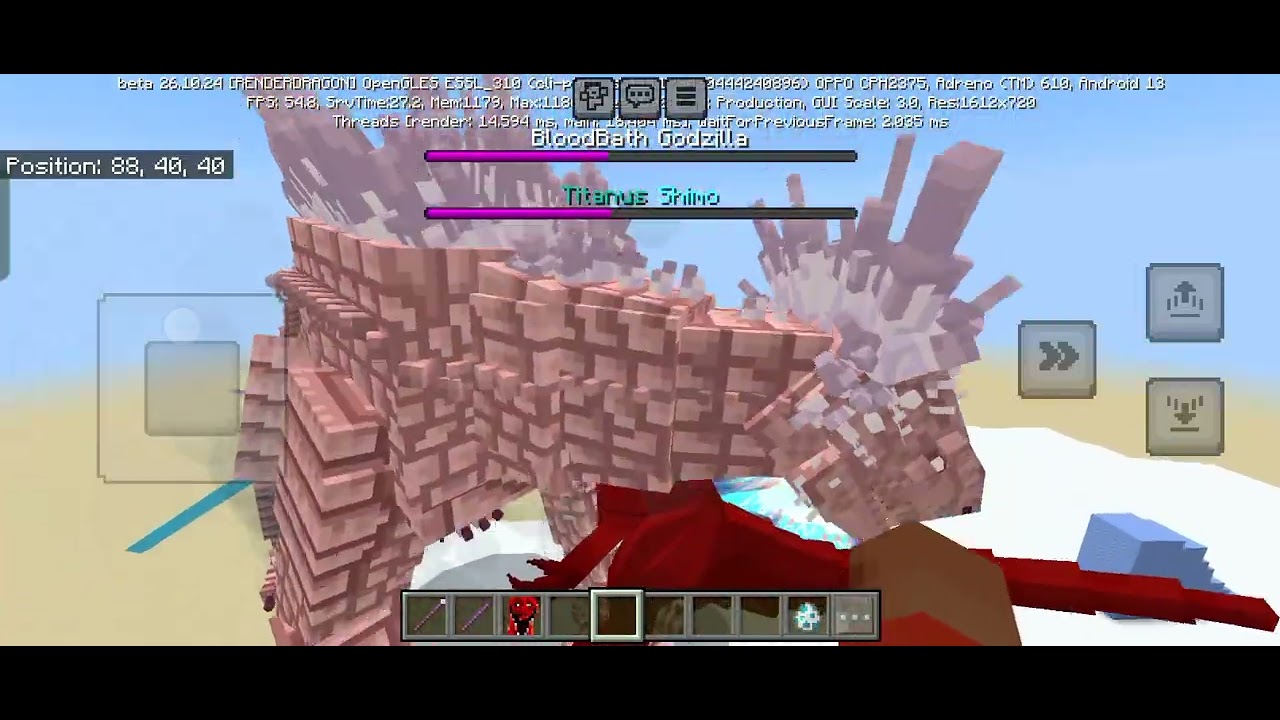 New Godzilla Bloodbath vs Titanus Shimo In Minecraft Bedrock Mob Battles