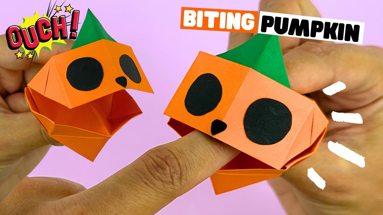 Игрушка-тыква оригами на Хэллоуин, как сделать тыкву из бумаги