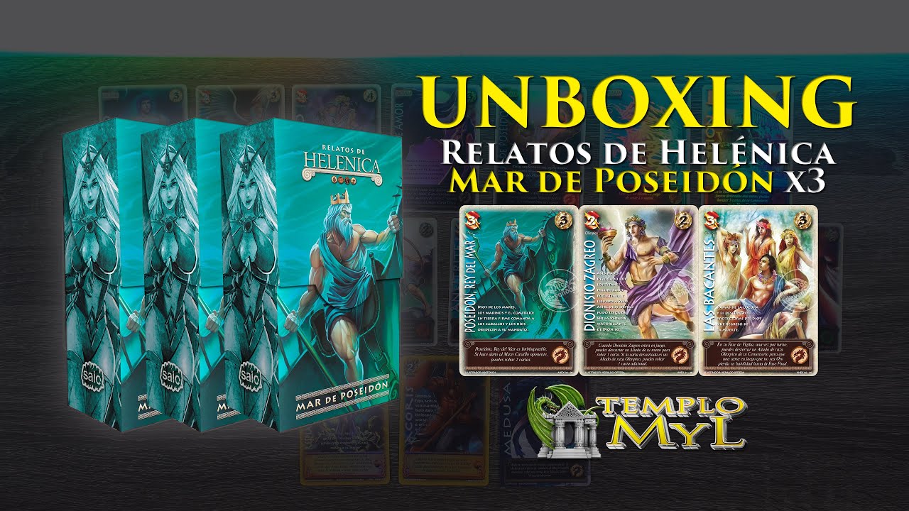 Unboxing Relatos de Helénica Mar de Poseidón - Olímpico x3 🏛️🐉 Templo MyL