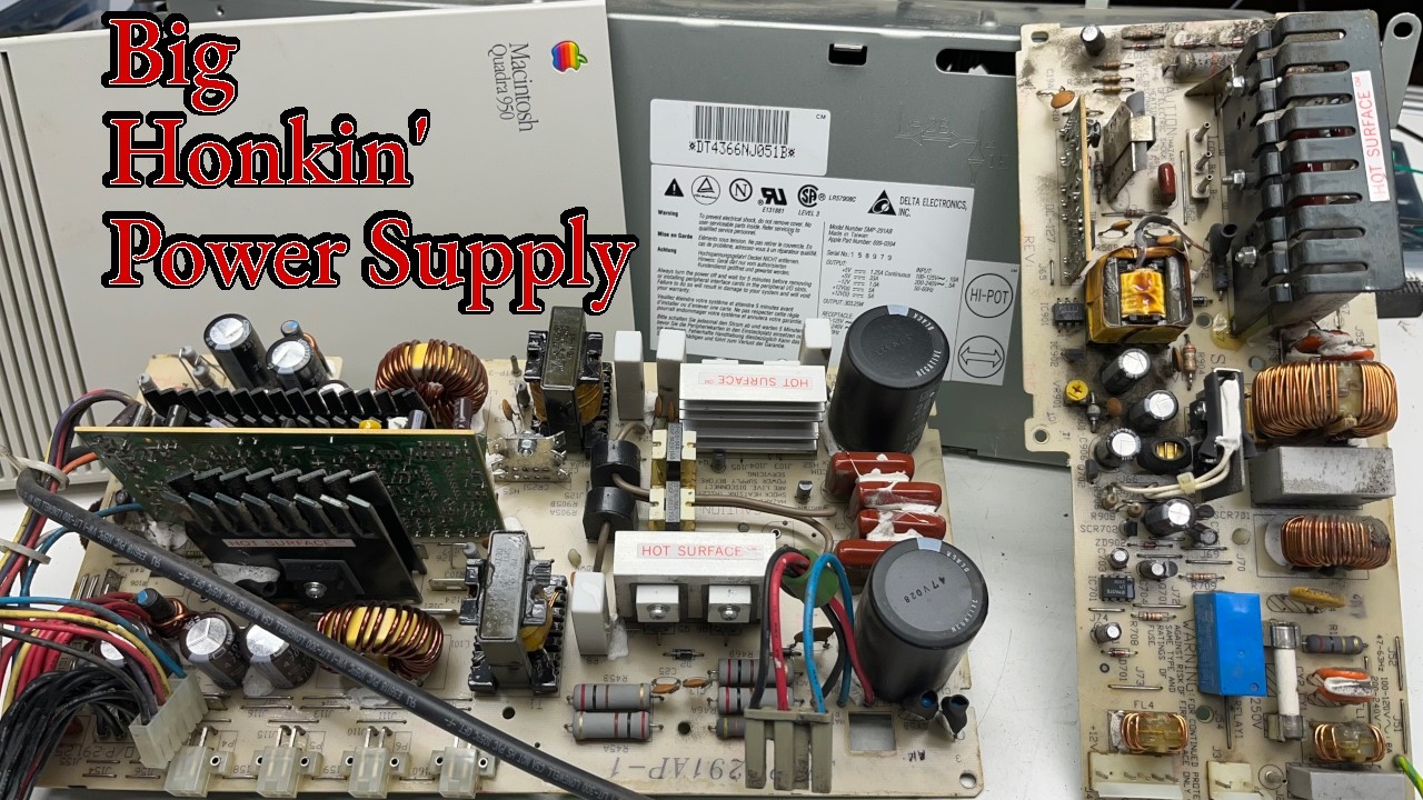 Recapping my Mac Quadra 950 video editing rig power supply & checking out a nasty Quadra 840AV