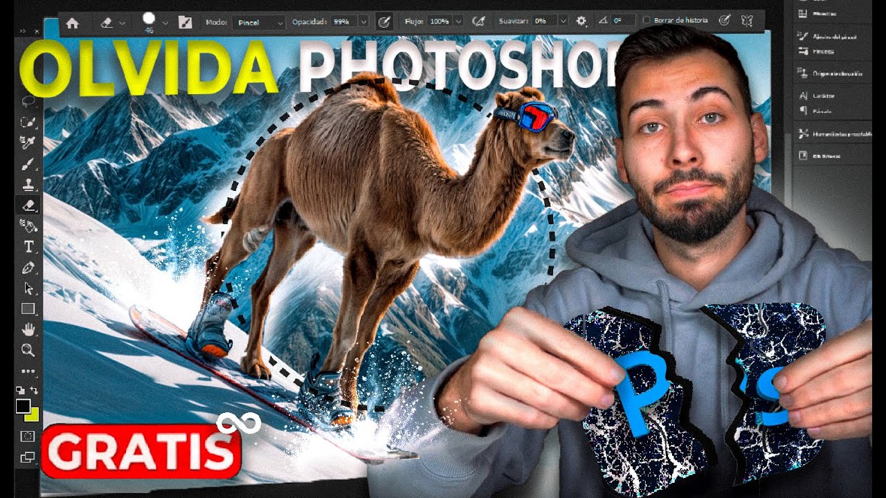 Mejor que Photoshop! Crea y Edita Imágenes por IA GRATIS e ILIMITADA 🎨 Tutorial FÁCIL con Photopea