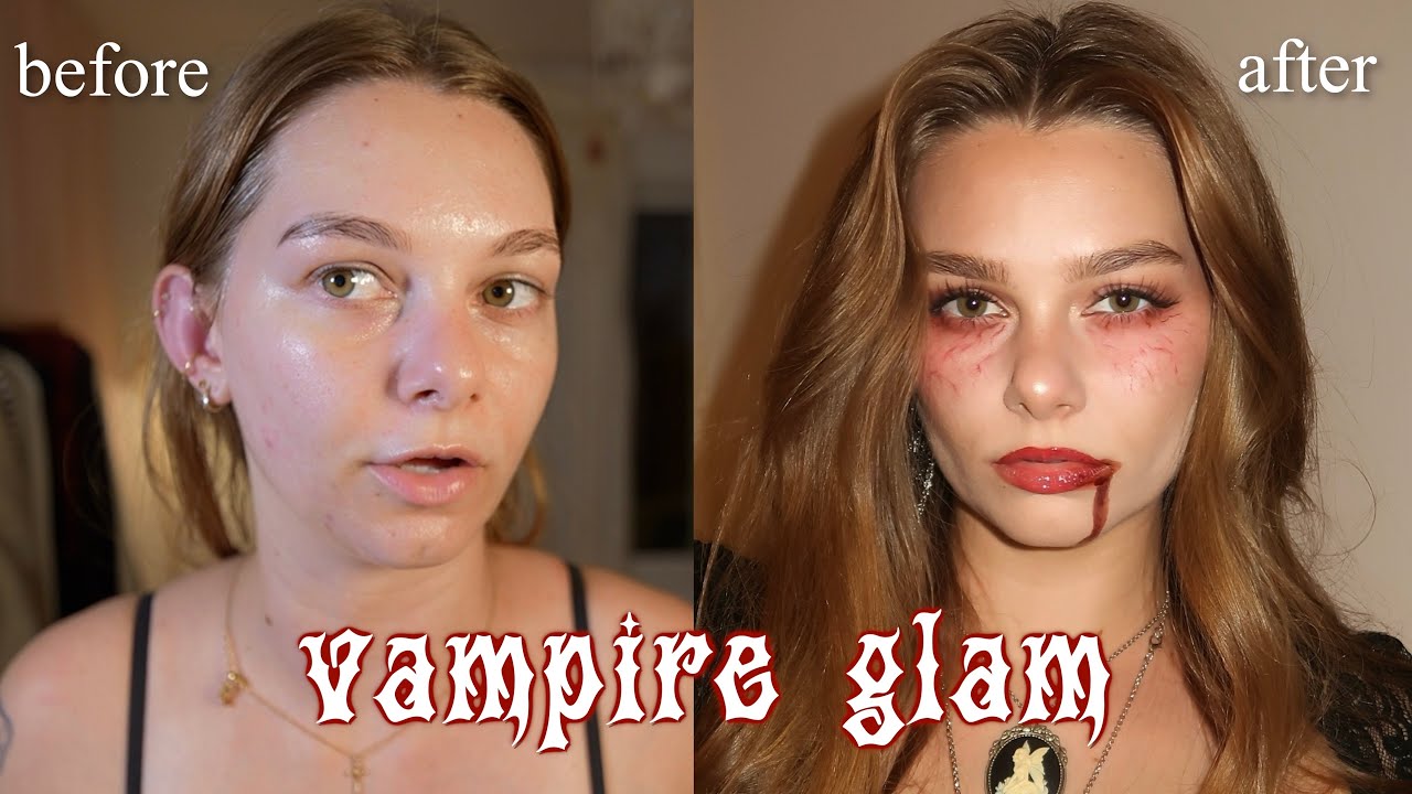 hot vampire glam makeup tutorial🩸