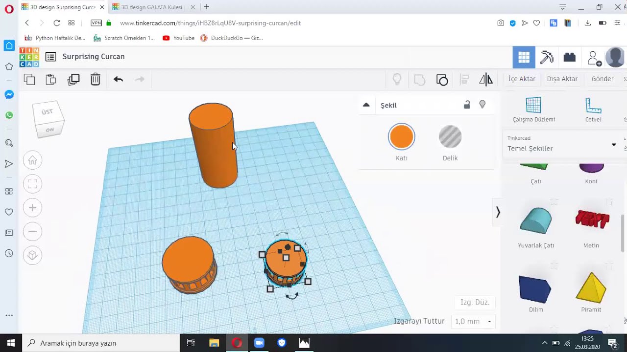 TinkerCad ile Galata Kulesi 3D Modeli