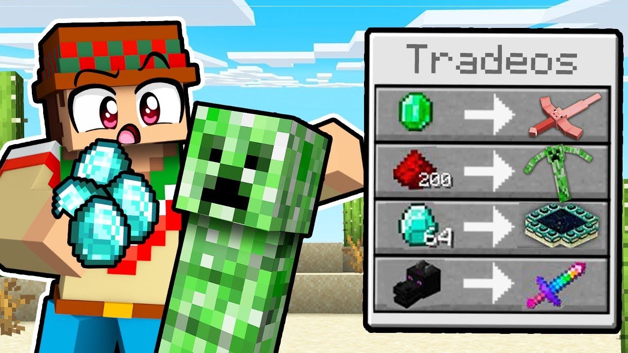 &iexcl;Minecraft PERO los MOBS INTERCAMBIAN COSAS OP! 😲💼💰 SILVIOGAMER MINECRAFT PERO