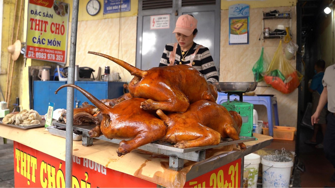 CHÓ CHẶT Phùng Hưng -  ngày bán VÀI CHỤC CON  |  Khách TQ ăn quên lối về