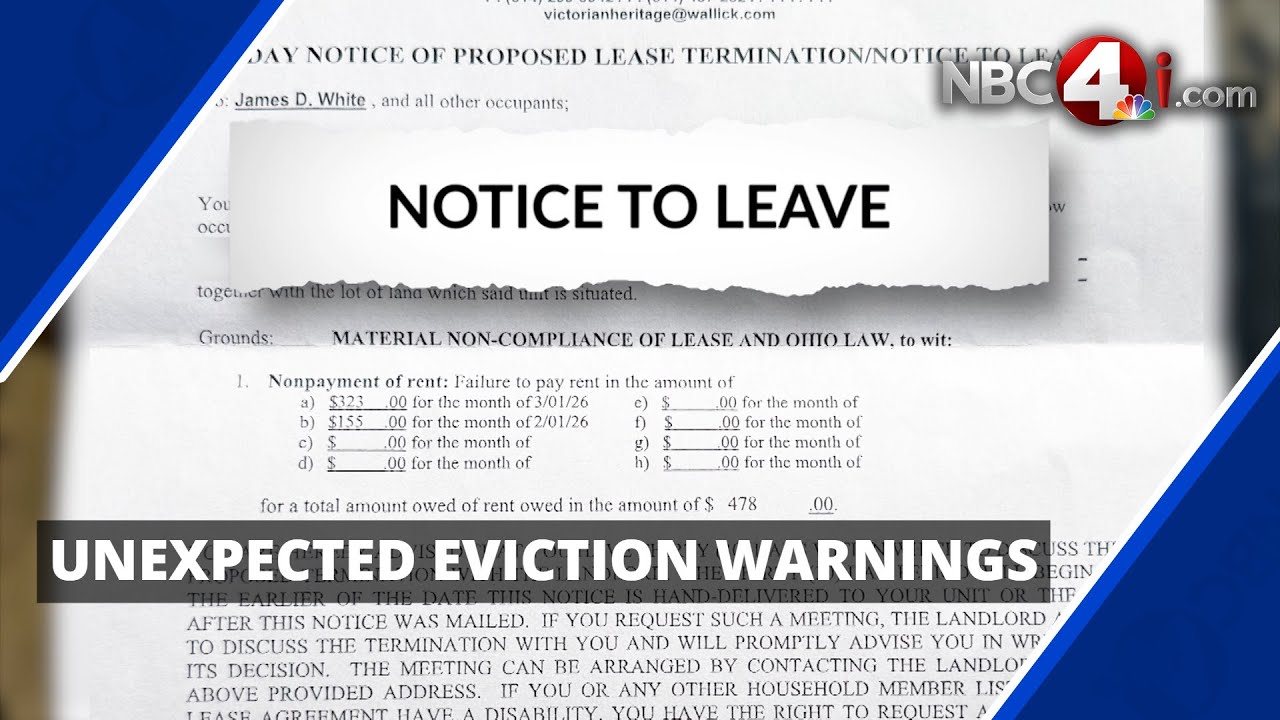 Renters receive unexpected eviction warnings | NBC4 Investigates