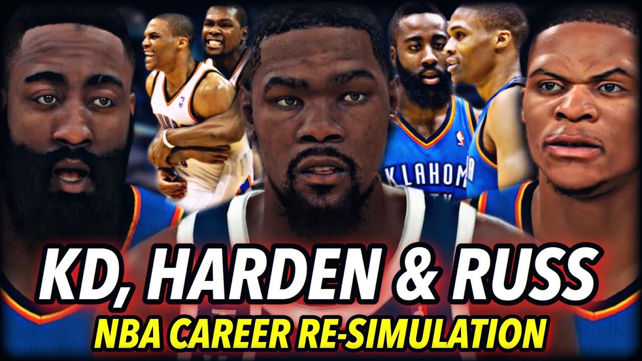 DURANT, WESTBROOK & HARDEN CAREER RE-SIMULATION... BUT THEY CAN’T LEAVE THE THUNDER. | NBA 2K20