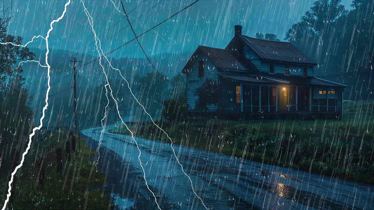 Elimina el Estrés y Duérmete en 5 Min – Relájate con Lluvia y Truenos en Noche de Tormenta