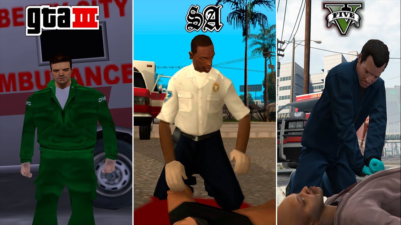 Playing as a Paramedic in GTA Games (Evolution)
