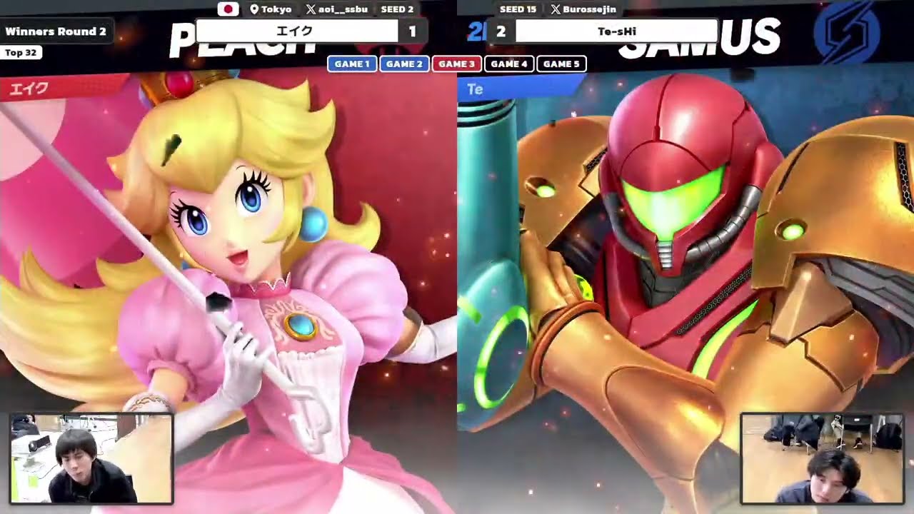 クロブラ kurobura44 W TOP32 - エイク (ピーチ) vs Te-sHi (サムス) スマブラSP オフ大会 - Peach Samus