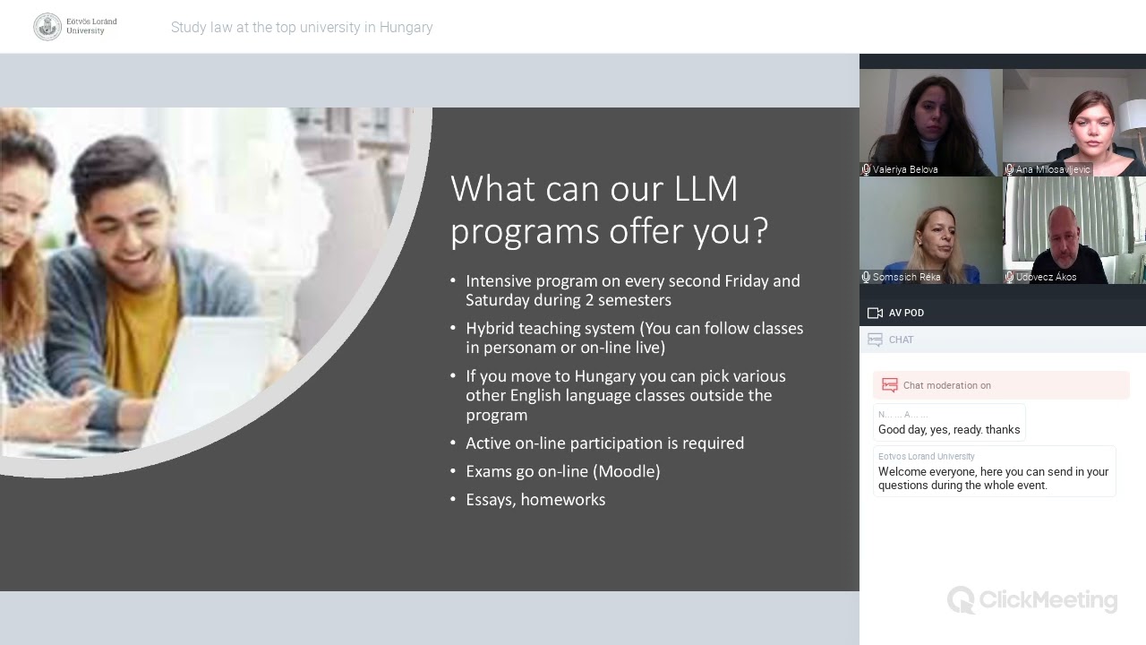 Info session: Study law at the top university in Hungary