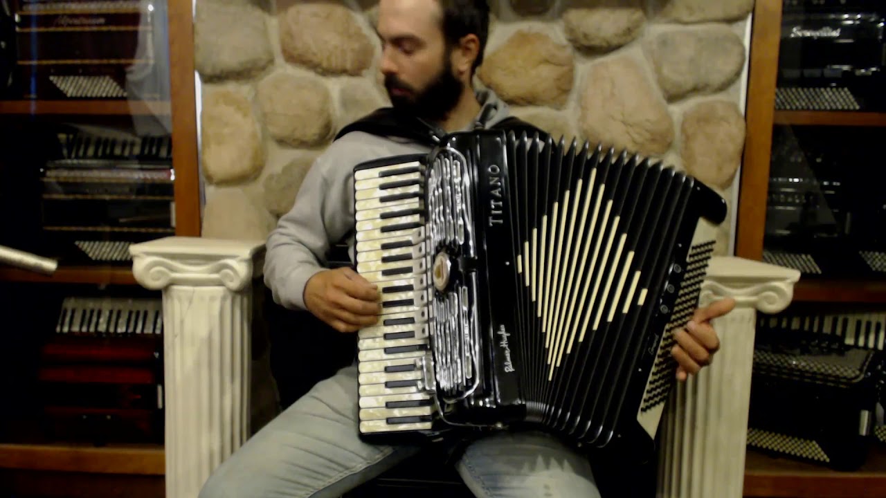 3786 - Black Titano Palmer Hughes Grand Piano Accordion LMH 41 120 $1499