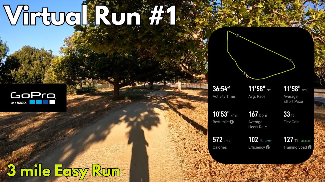 3 Mile Virtual Run #1 | Gopro Hero 10 Black POV Run | #running #gopro #fitness