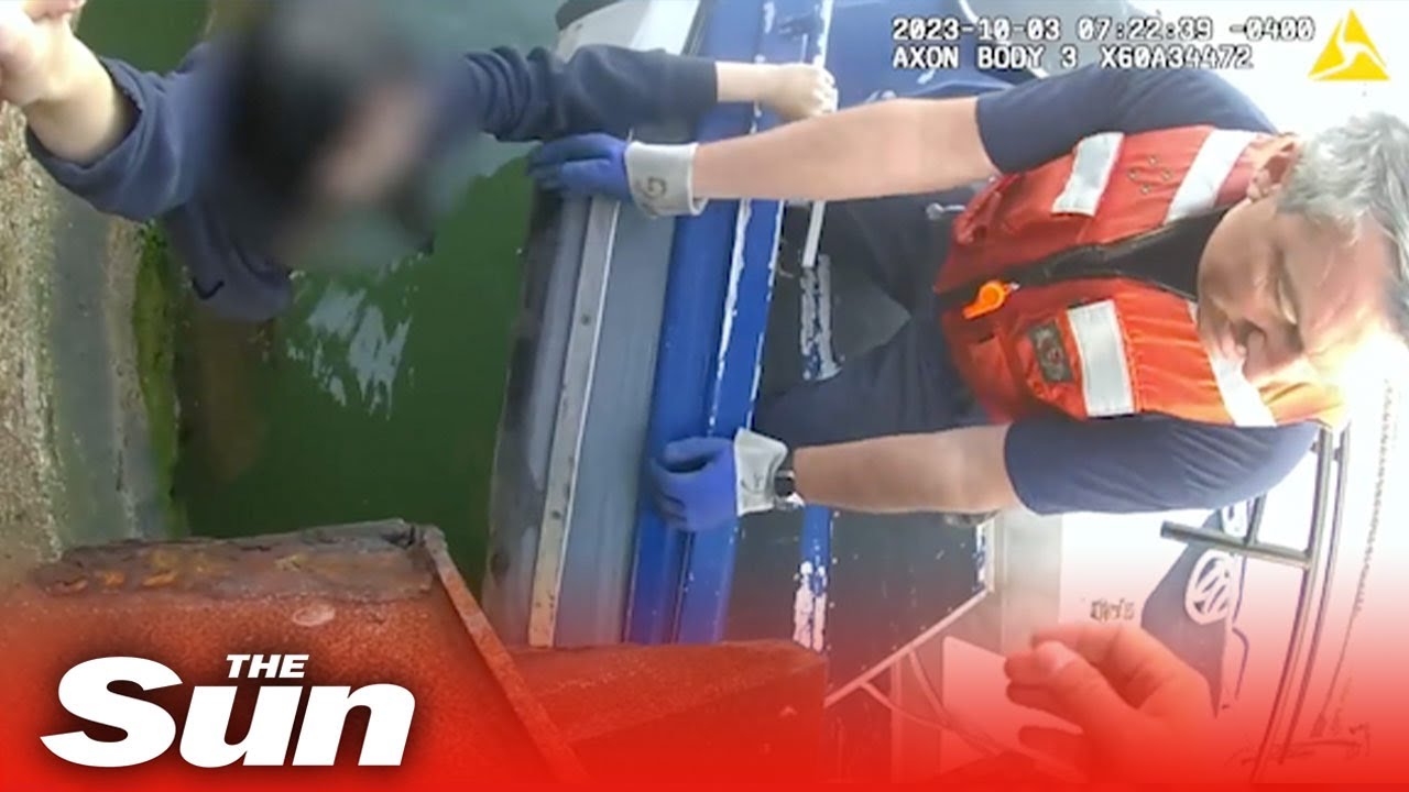 Heroic NYPD cops rescue woman trapped under Brooklyn pier