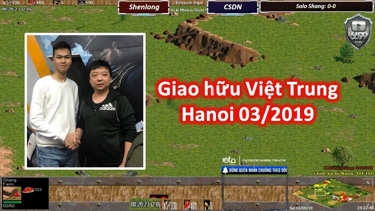 Solo Shang | SHENLONG vs CHIM SẺ ĐI NẮNG | AOE Việt Trung 2019 | BLV G_man