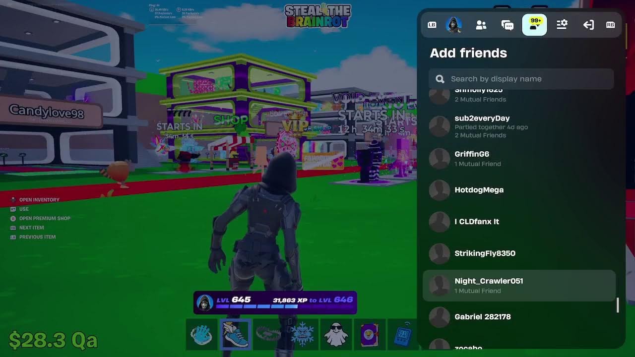 🔴 LIVE! (18 Rebirth - Trades Only - Drop Offers) - Fortnite - Steal The Brainrot!