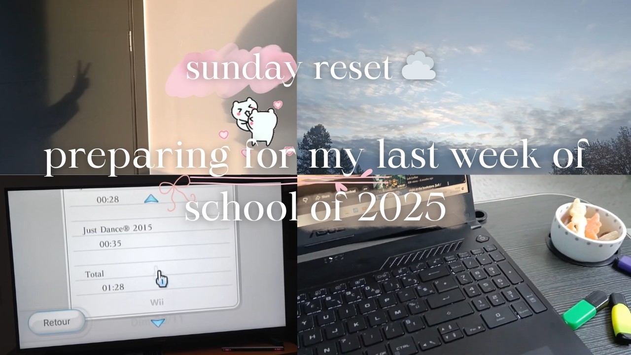 sunday reset ☁️ preparing for my last week of school of 2025