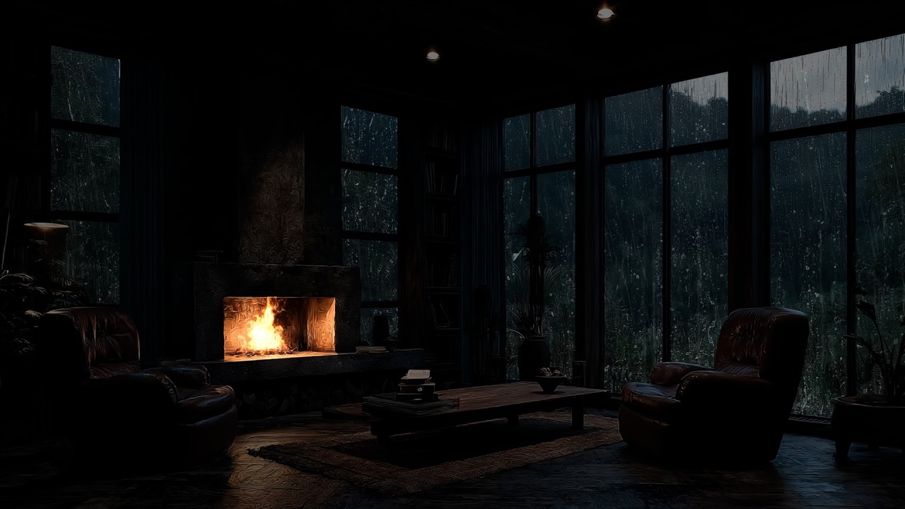Forest Rainstorm ⛈️ | Heavy Rain on Window Sounds for Fast Sleep and Deep Night Calm