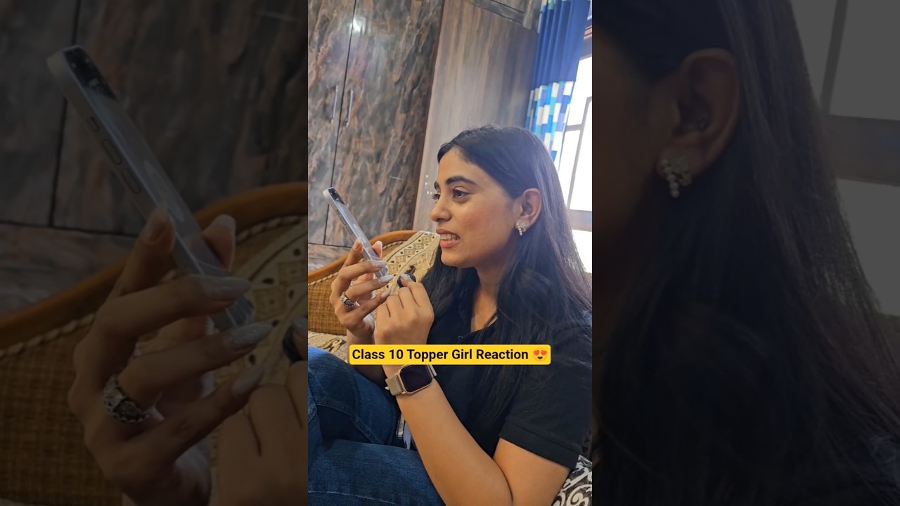 Class 10 Topper Girl Reaction 😍 #class10 #physicswallah #samridhimam #pw_motivation #udaanedits