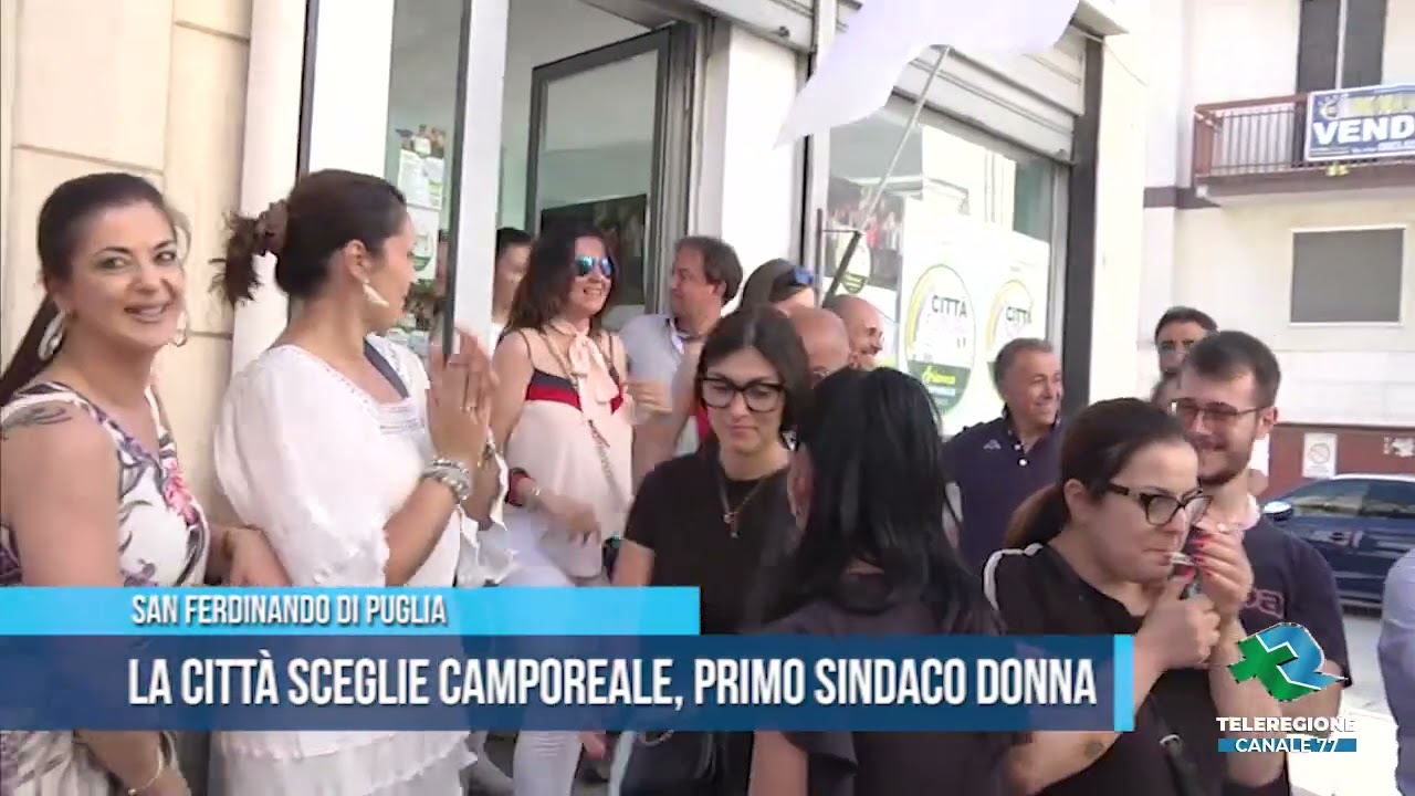 SAN FERDINANDO DI PUGLIA  La città sceglie Camporeale, primo sindaco donna TG Teleregione 14 06 2022