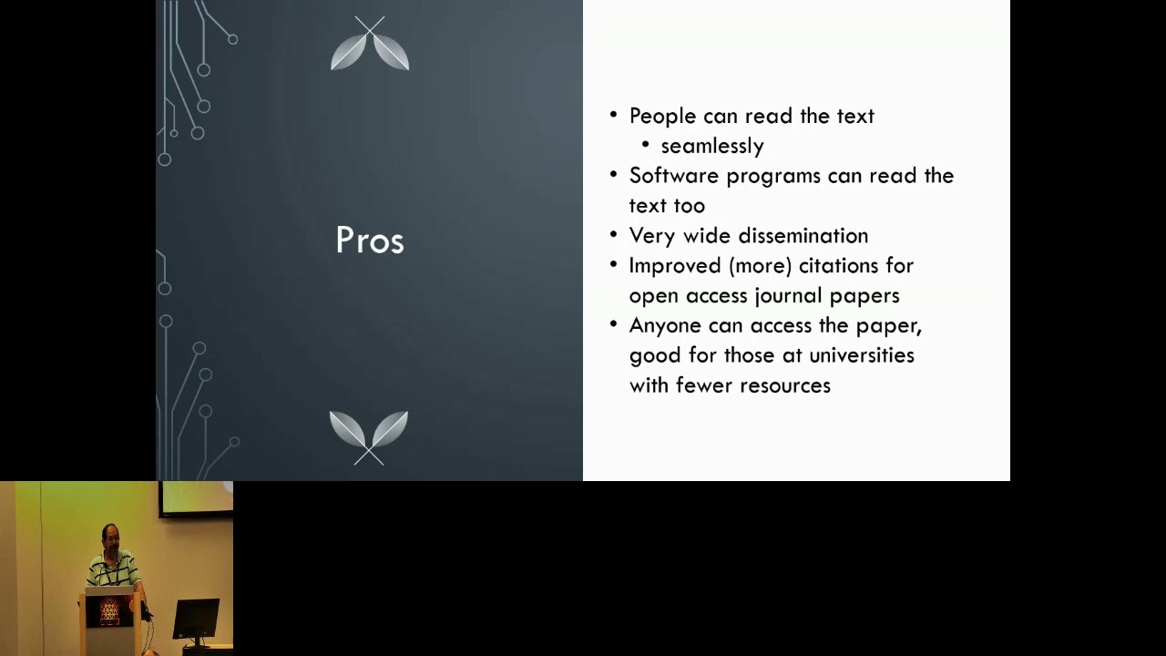 Open Access Publishing: pros and cons - David Landsman - DWSP - ISMB 2024