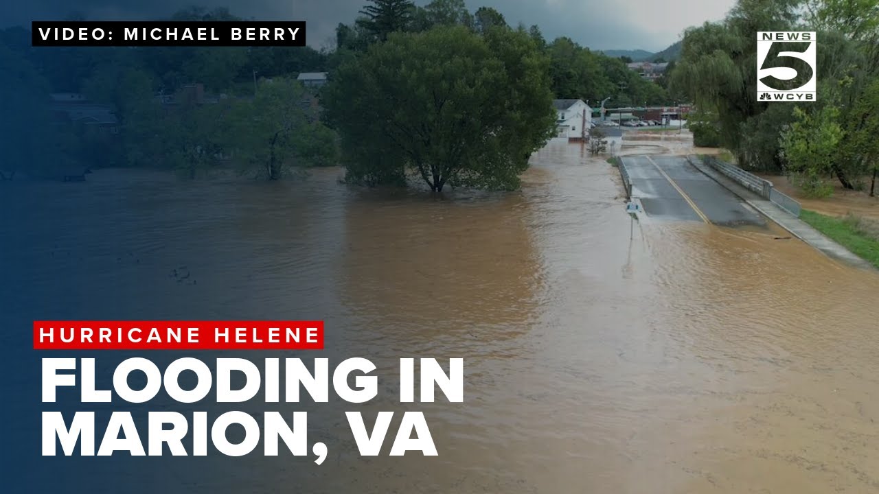 Viewer video shows flooding in Marion, Virginia