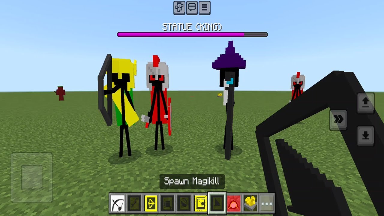 Stick War Legacy Minecraft Bedrock PE Addon - All Mods Gameplay Android Ios