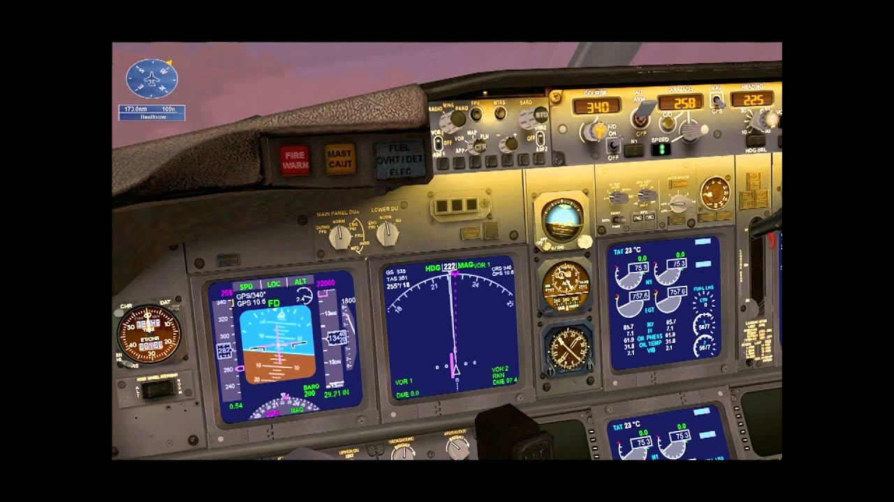 FSX Mission Amsterdam to London Airline Run HD