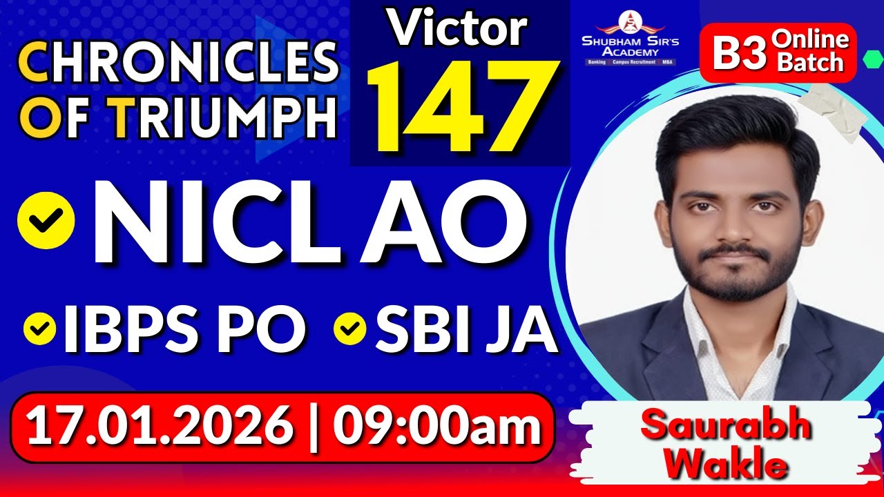 COT Victor 147 | Saurabh Wakle’s Journey #Motivation #SSA #banking #officer #success #bankexam #sbi