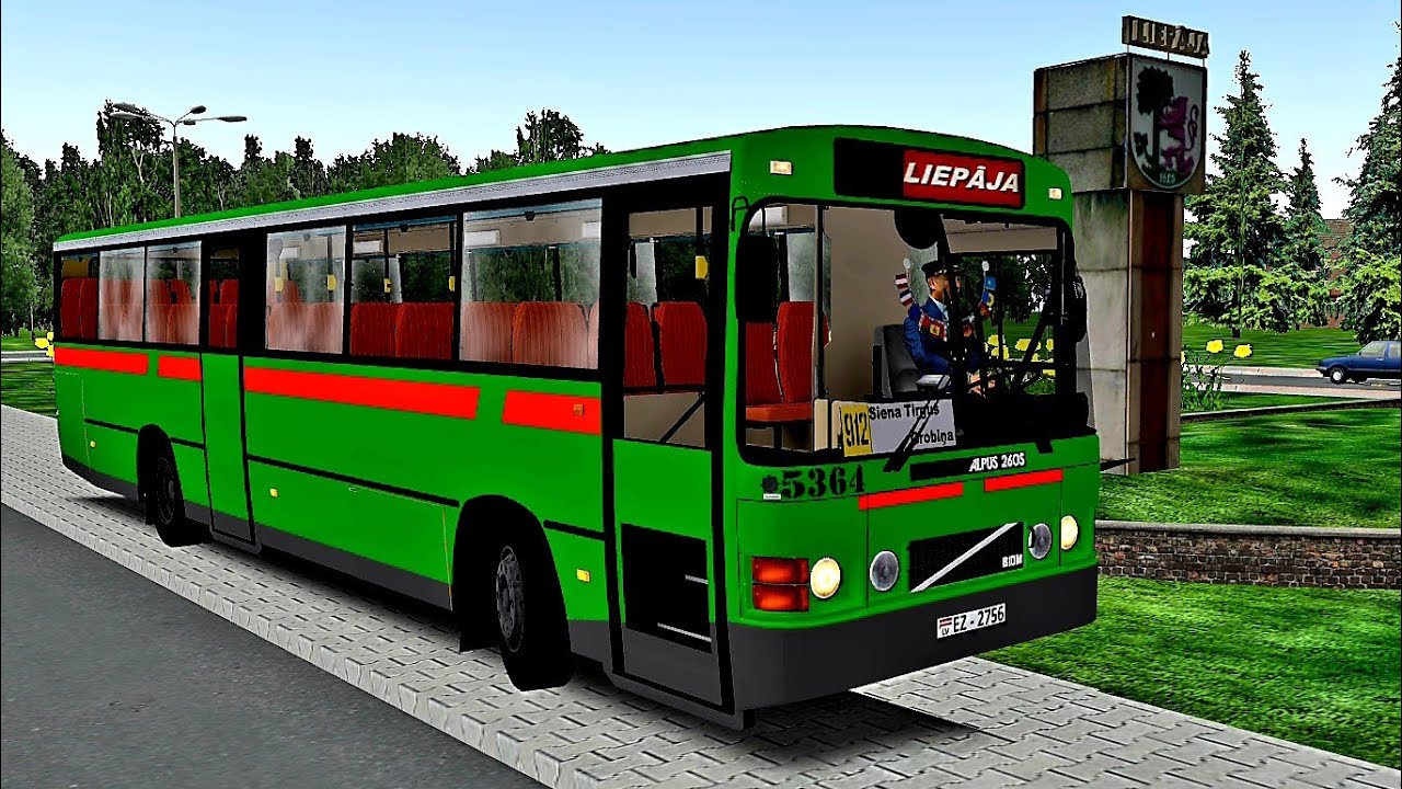 ALPUS 260S на шасси VOLVO B10M карта Liepaja Omsi 2