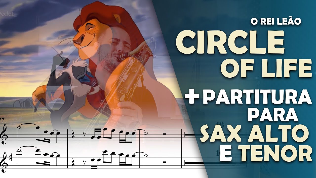 CIRCLE OF LIFE do Rei Leão no Saxofone | Prof. Harrison Peclat