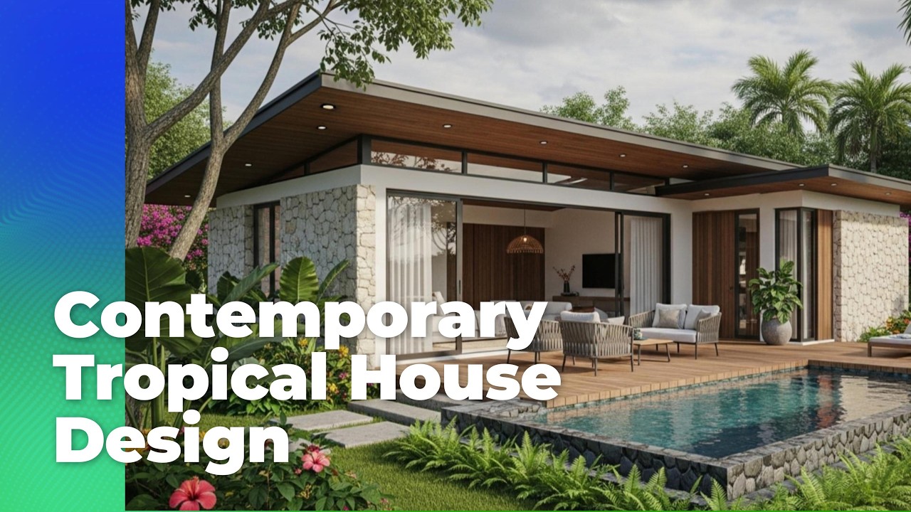 Small Modern Contemporary Tropical House Design with Single Storey & Bungalow Ideas