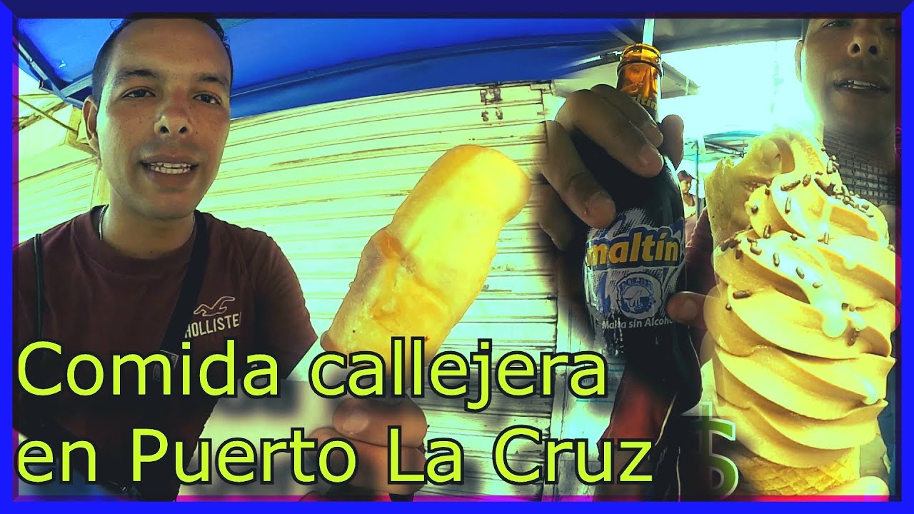 PROBANDO COMIDA CALLEJERA VENEZOLANA EN PUERTO LA CRUZ #aventuras  #venezuela #probandocomida