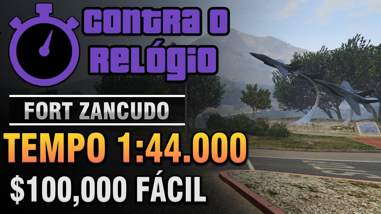 Desafio Contra o Relógio Fort Zancudo 1m44s - $100,000 Fácil