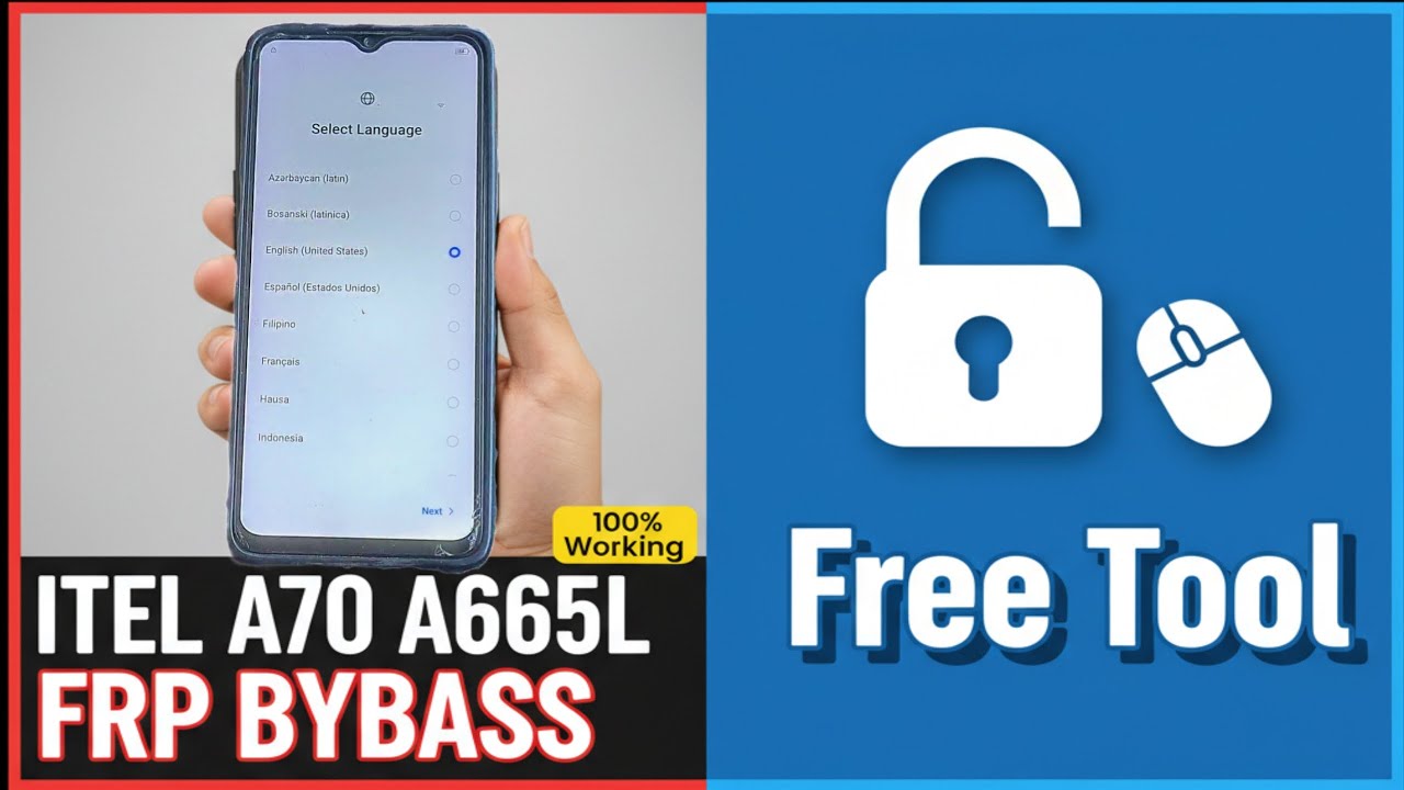 itel A70 A665L FRP Bypass (Unisoc Tiger T603) &mdash; 100% Working + Free Tool Download