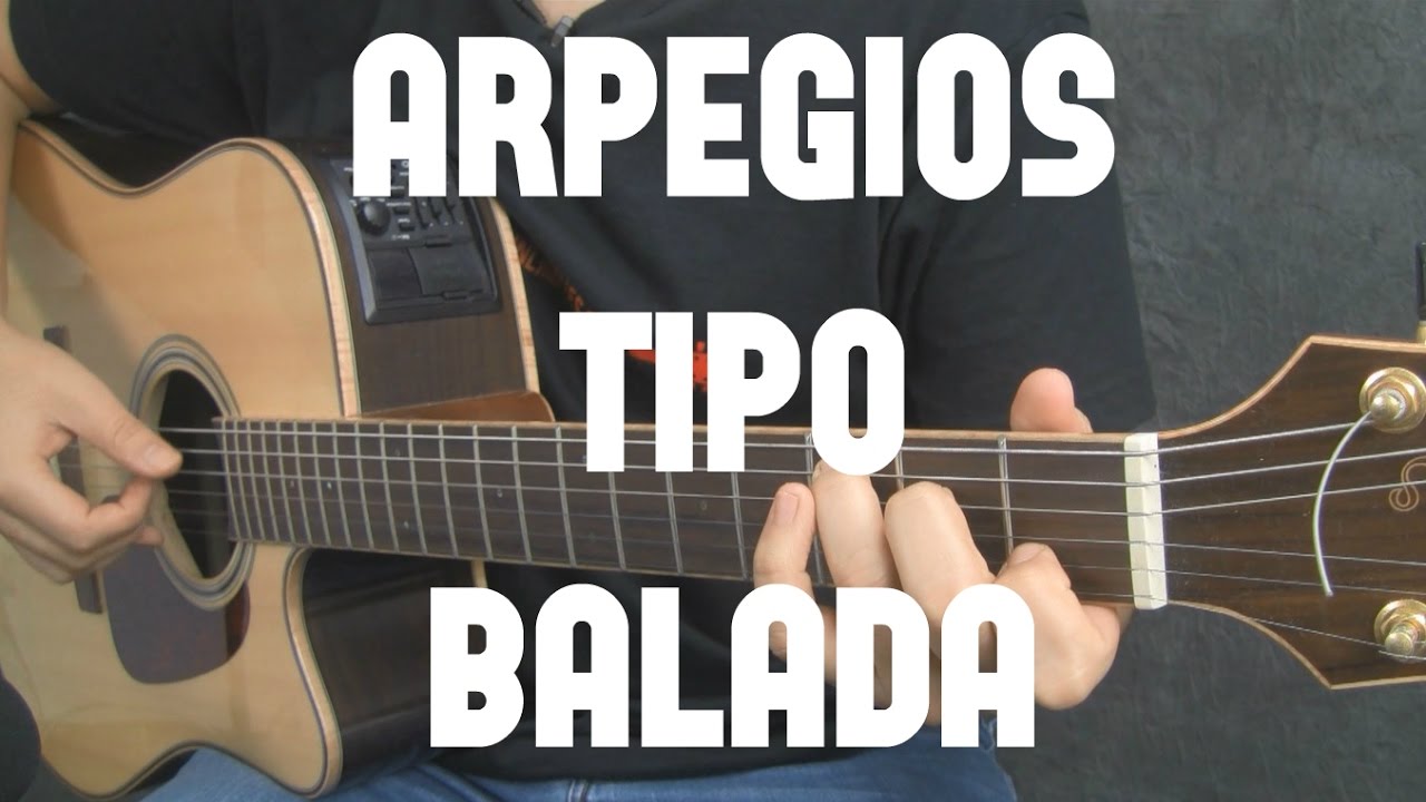 Arpegios de guitarra estilo balada de piano
