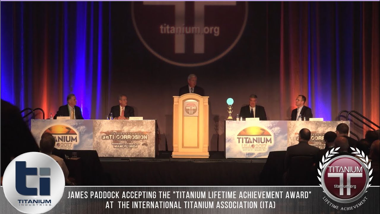 James Paddock accepting the  ITA 