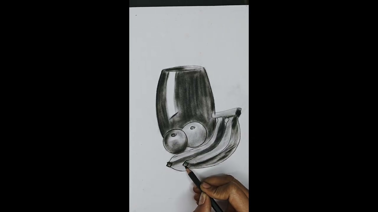Still Life Charcoal Sketch Easy Steps For Beginners 😍