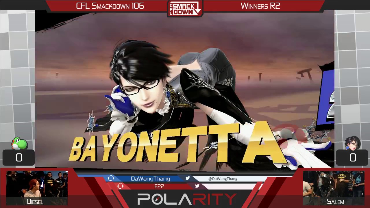 CFL Smackdown 106 WiiU - MVG Salem (Bayonetta) vs Diesel (Yoshi) - Winners R2