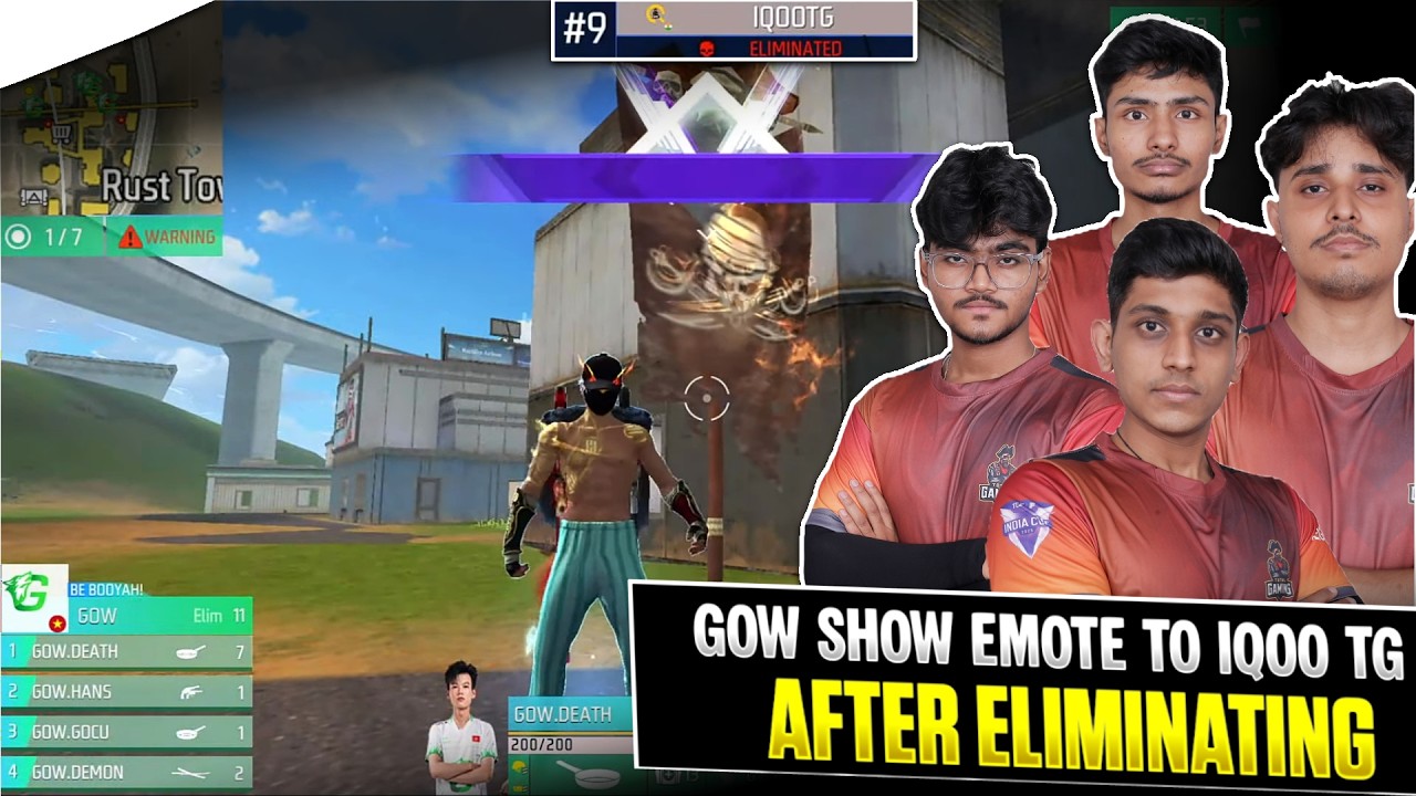 GOW ESPORTS SHOW EMOTE TO IQOO TOTAL GAMING | BE BOOYAH HIGHLIGHTS | GOW VS IQOO TG | EMOTE BY GOW
