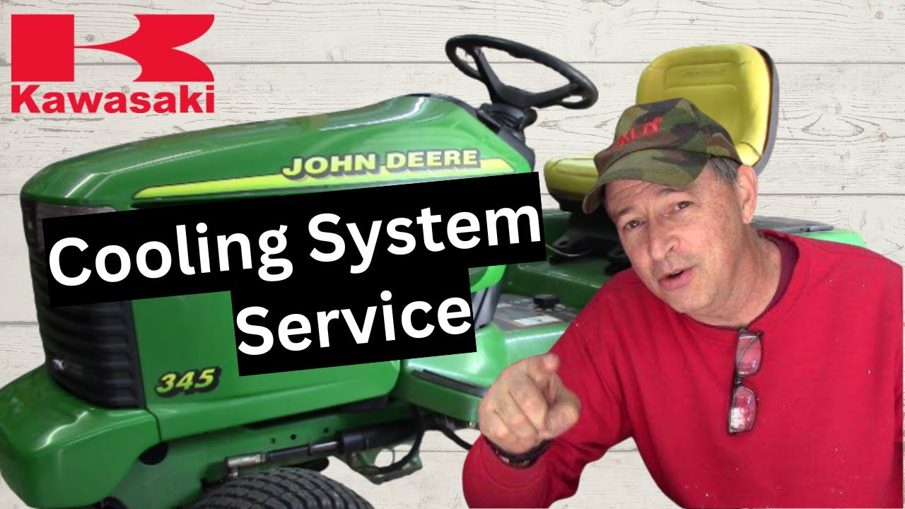 КАК ОБСЛУЖИВАТЬ СИСТЕМУ ОХЛАЖДЕНИЯ на садовом тракторе JOHN DEERE 345 Kawasaki FD611V Twin Cylinder