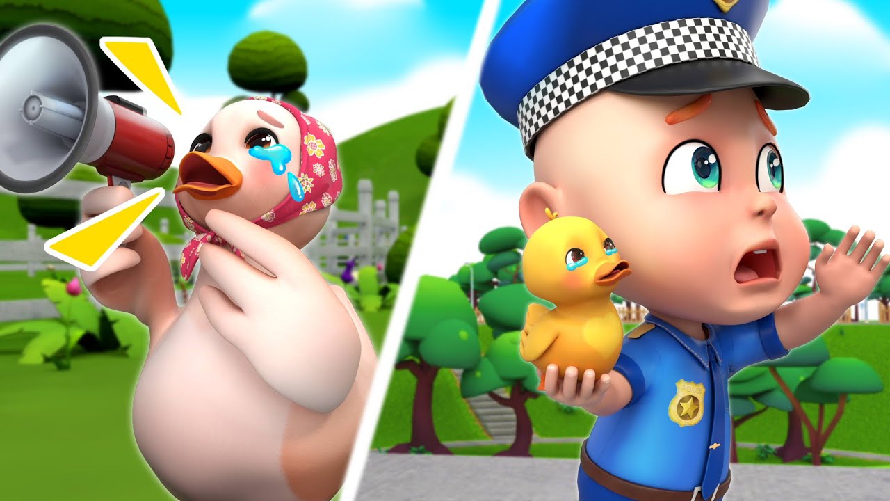 Where is Mommy? - Little Duck Got Lost | Police Song | Police Cartoon | Nursery Rhymes & Kids Song