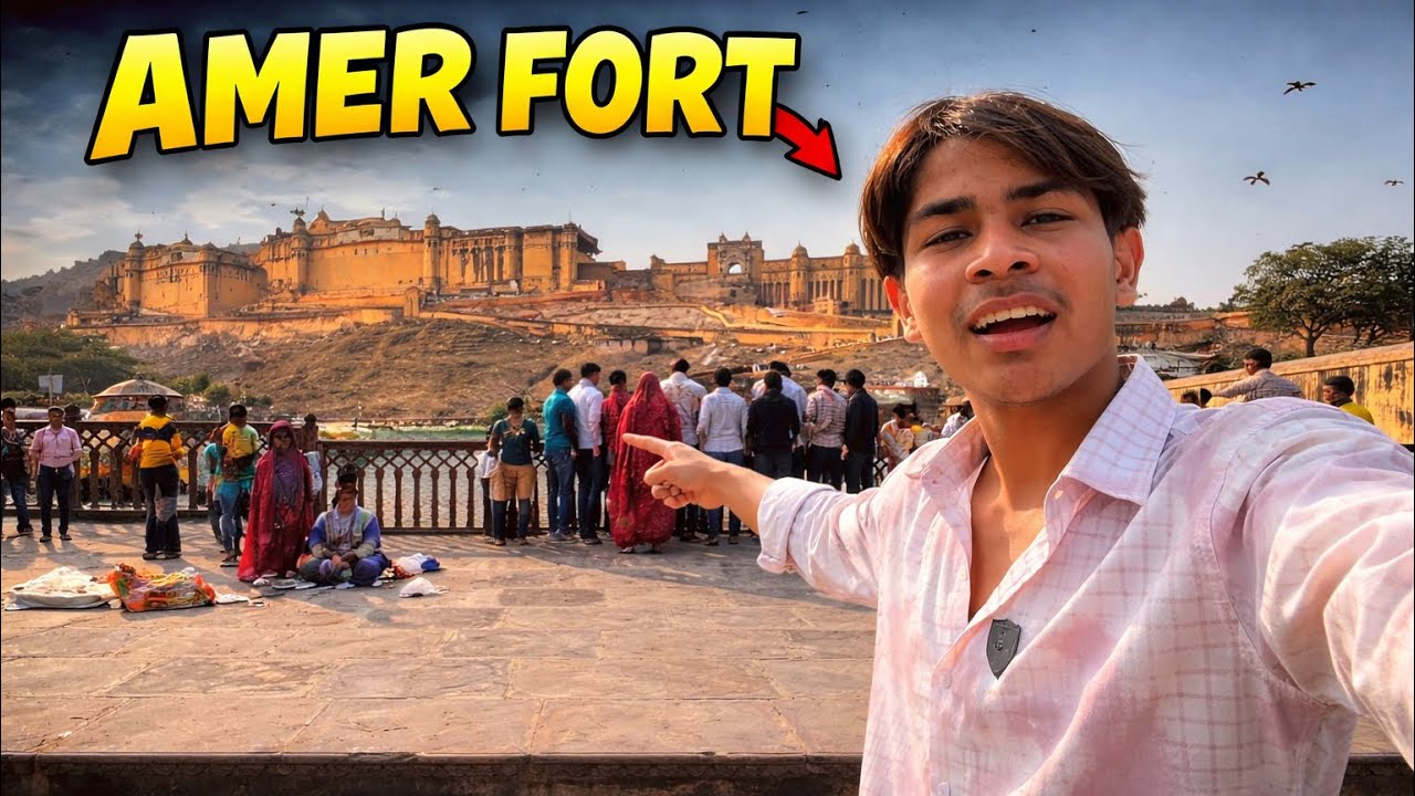 Amer fort 🕍 !! biggest jaipur place of rajasthan 🤩 !! aaj toh bahut maja aaya 😍 !!