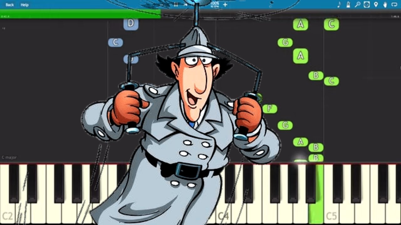 Inspector Gadget Theme Song - EASY Piano Tutorial