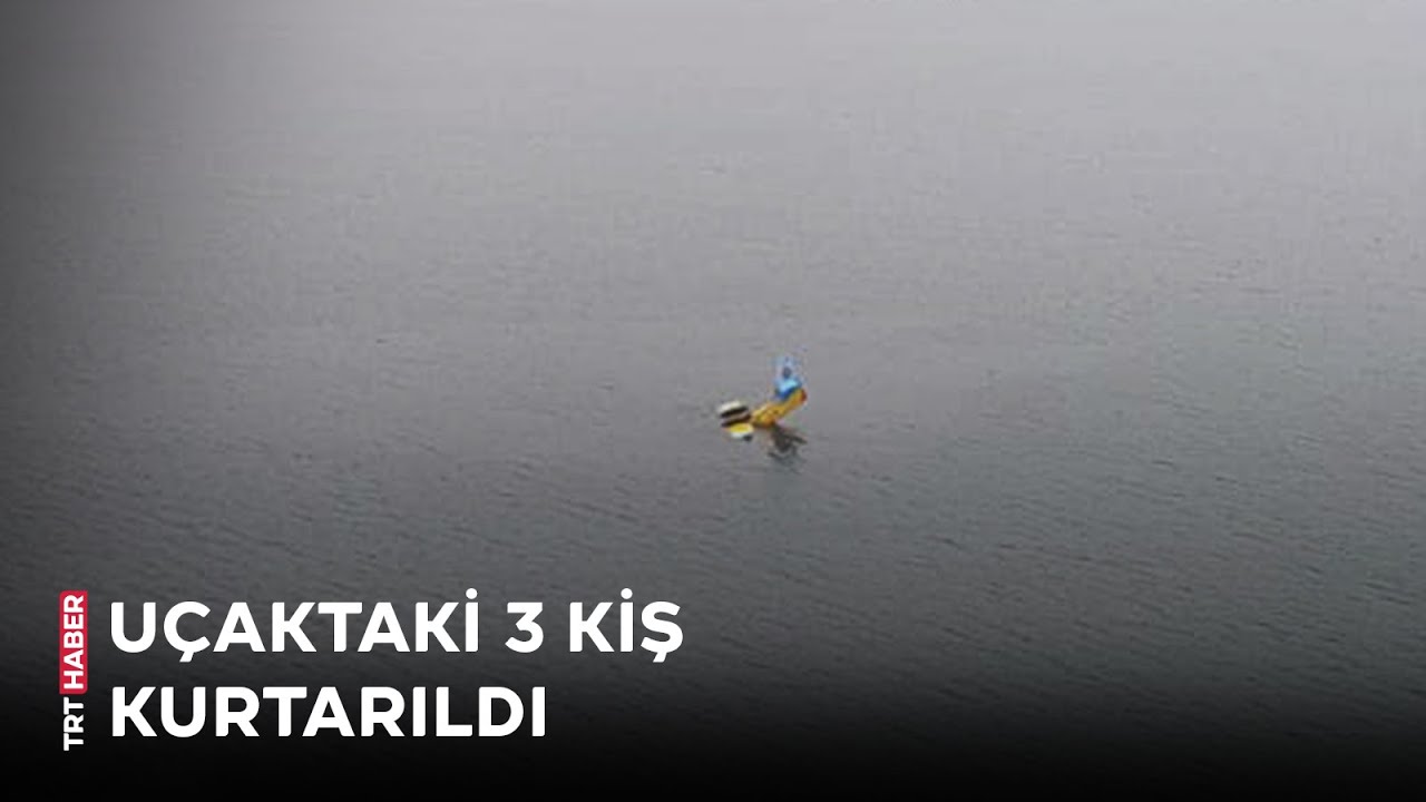 Yangın söndürme uçağı Bafa Gölü’ne sert iniş yaptı