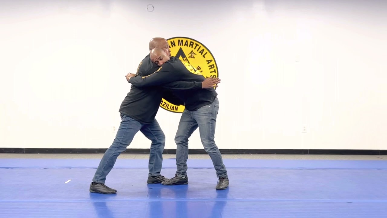 Front Bear Hug Defense with Arms Pinned Level 2-AStreet Readiness Self Defense